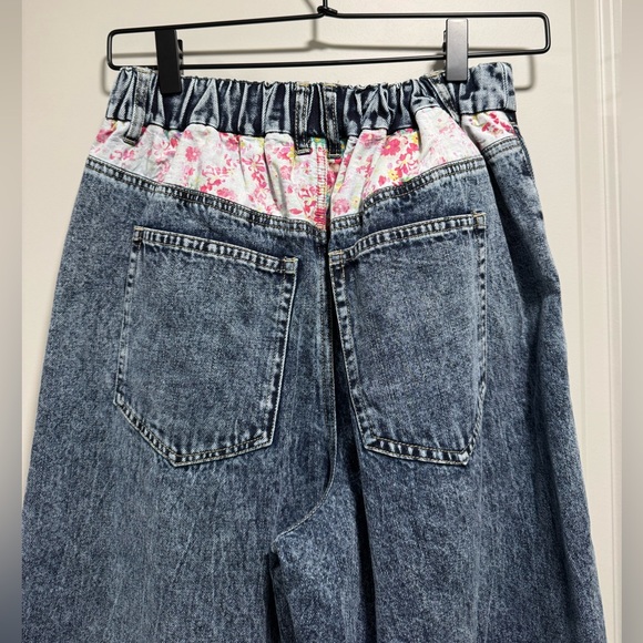 Oli & Hali Denim Floral Wide Leg Jeans - Picture 7 of 10